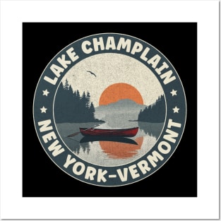 Lake Champlain New York-Vermont Sunset Posters and Art